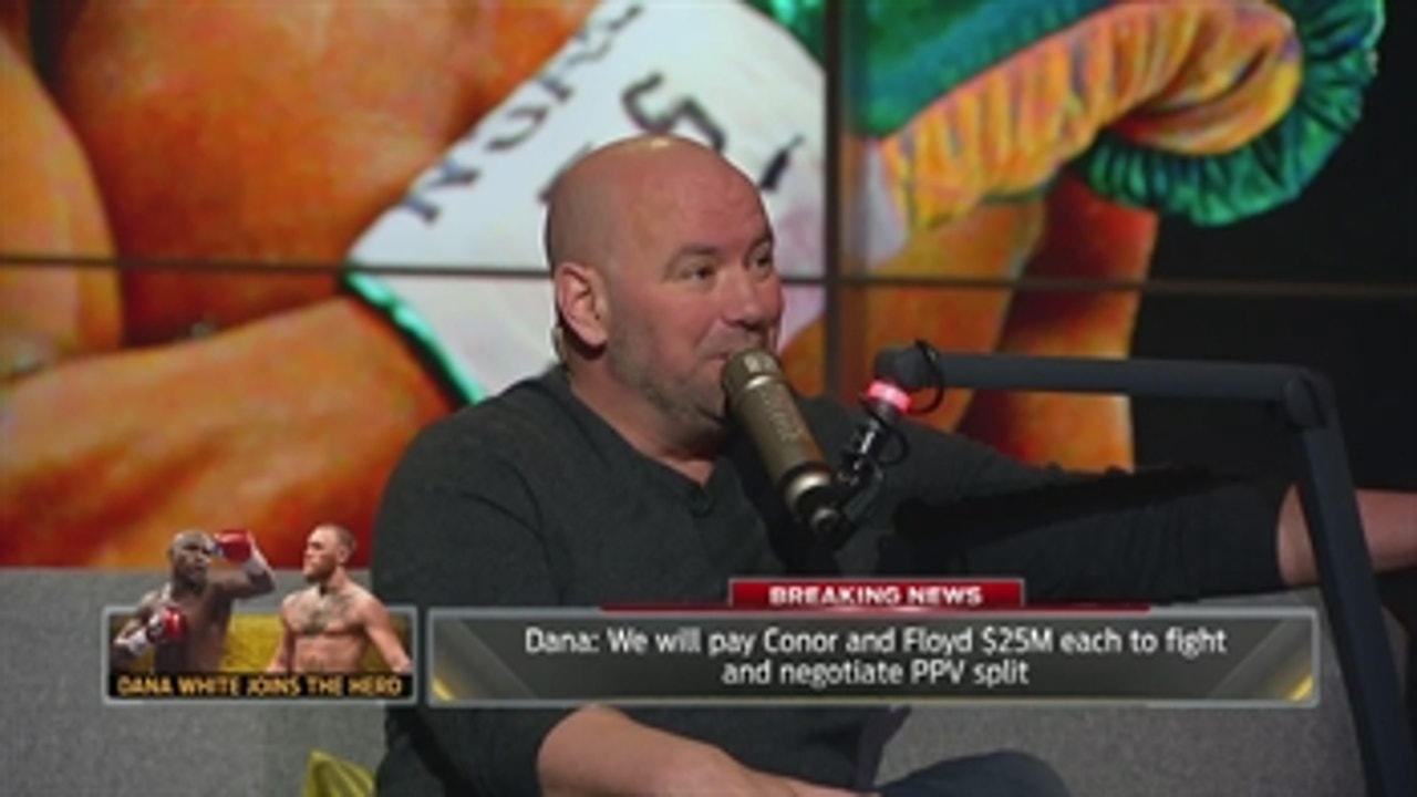 Dana White makes offer to Mayweather to fight McGregor ' THE HERD (FULL INTERVIEW)