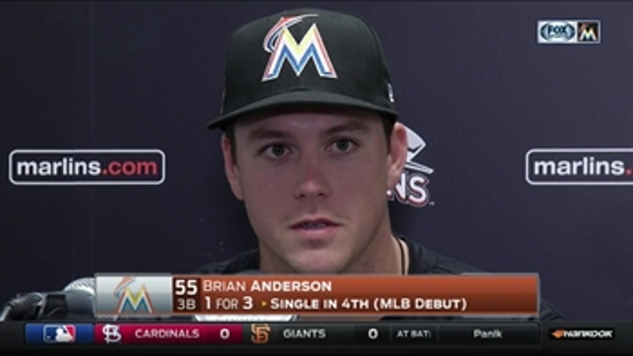 Brian Anderson reflects on making his MLB debut Friday night