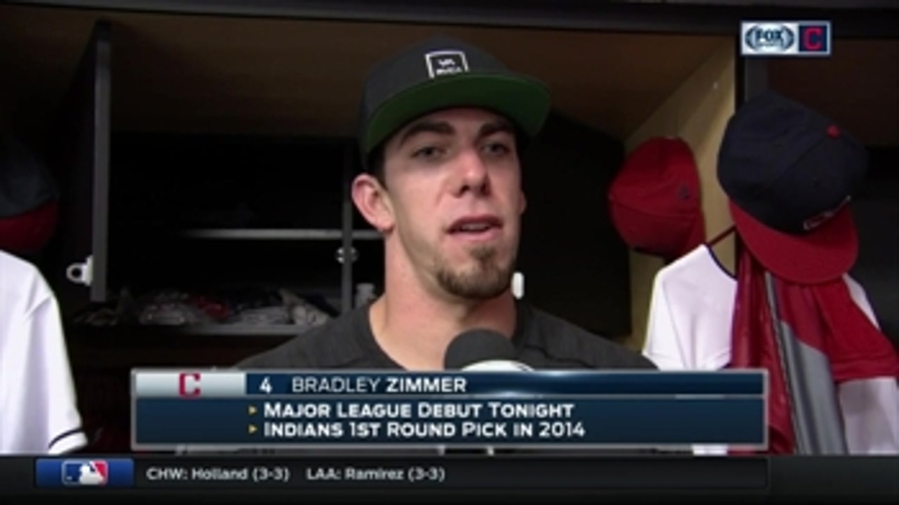 Bradley Zimmer on jitters, thrills of his MLB debut