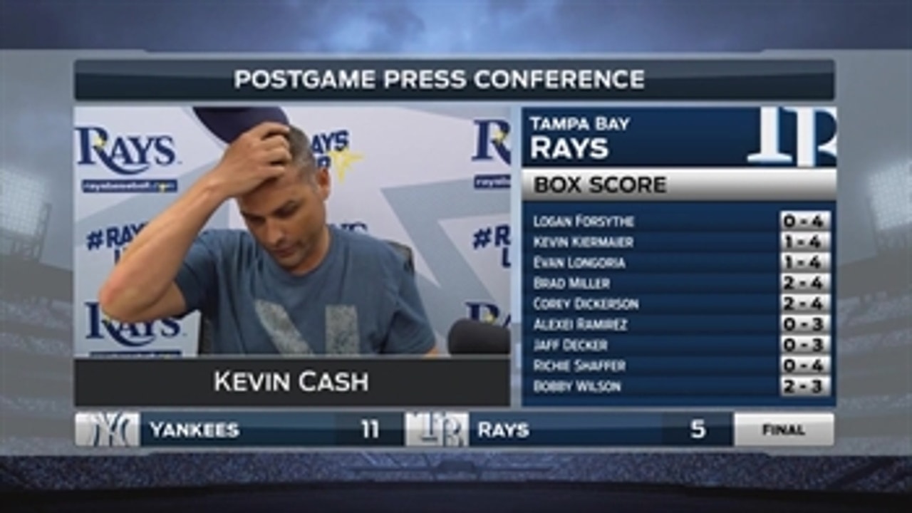 Kevin Cash: The game got away from us early on