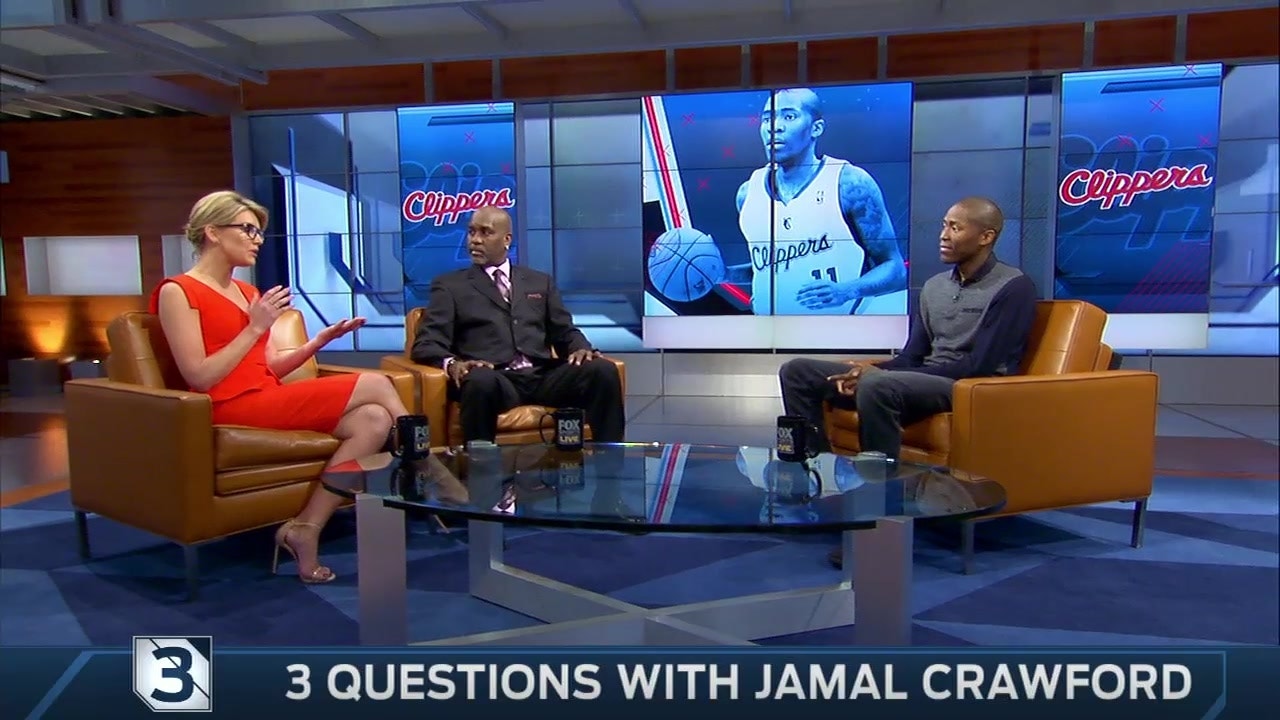 Jamal Crawford with Gary Payton and Charissa Thompson on FOX Sports Live