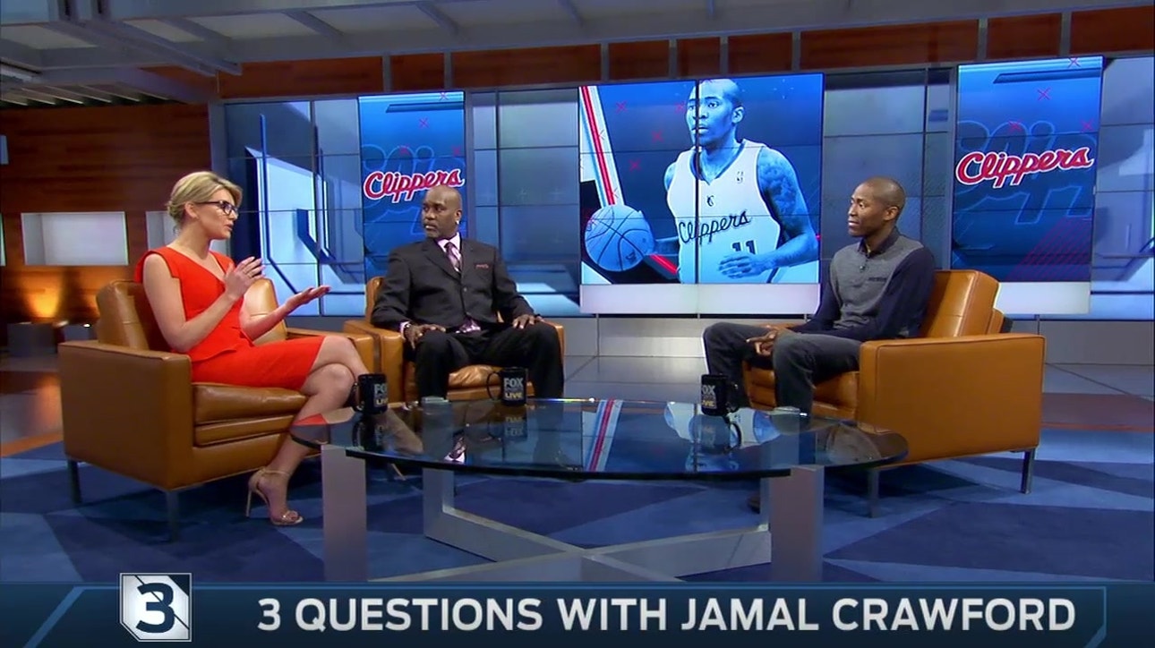 Jamal Crawford with Gary Payton and Charissa Thompson on FOX Sports Live