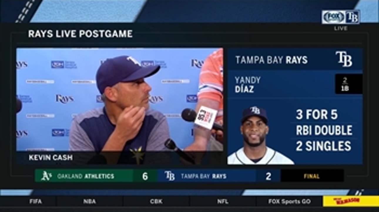 Kevin Cash on loss: Yonny did his part, we just came up short with the bats