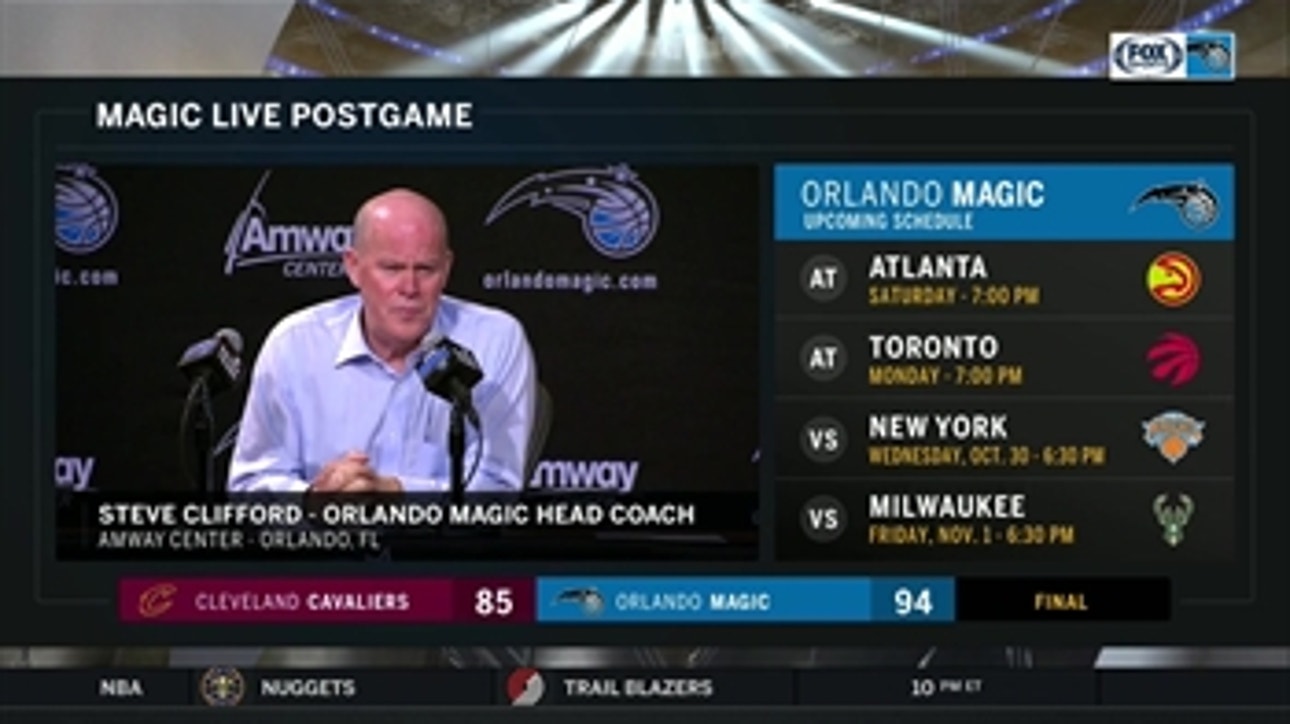 Magic coach Steve Clifford calls Markelle Fultz the difference maker in season-opening win