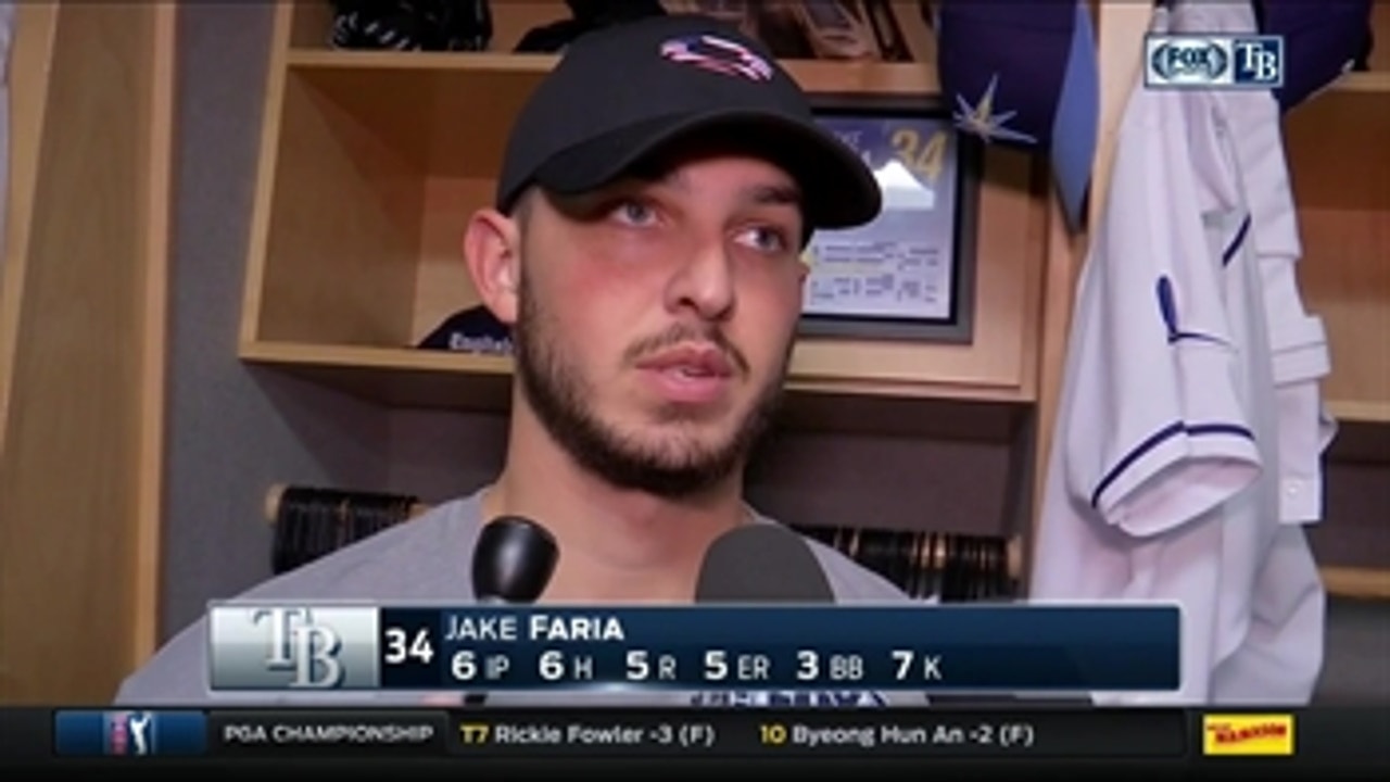 Jake Faria says he wasn't executing well enough in 5th inning
