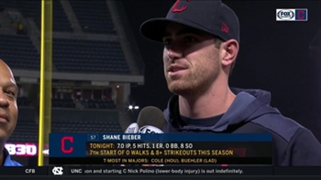 Shane Bieber relives incredible moment in LA after masterful performance