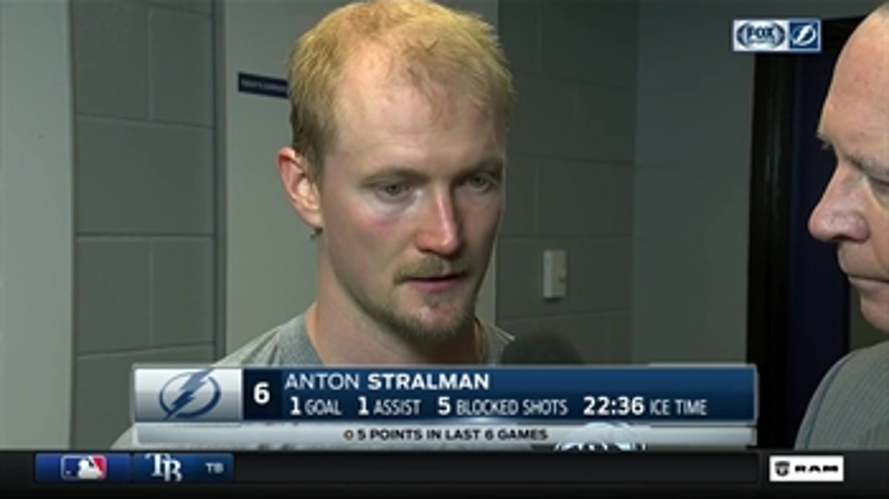Anton Stralman pleased to see Bolts ramp up play late in game