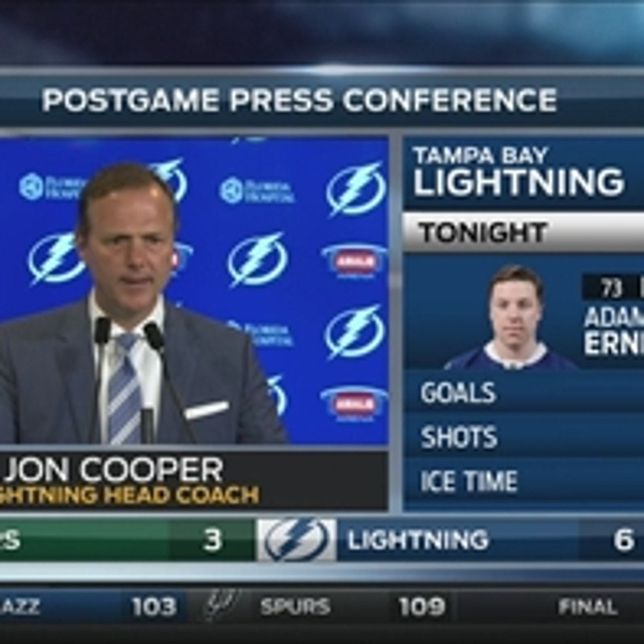 Jon Cooper -- Lightning postgame press conference