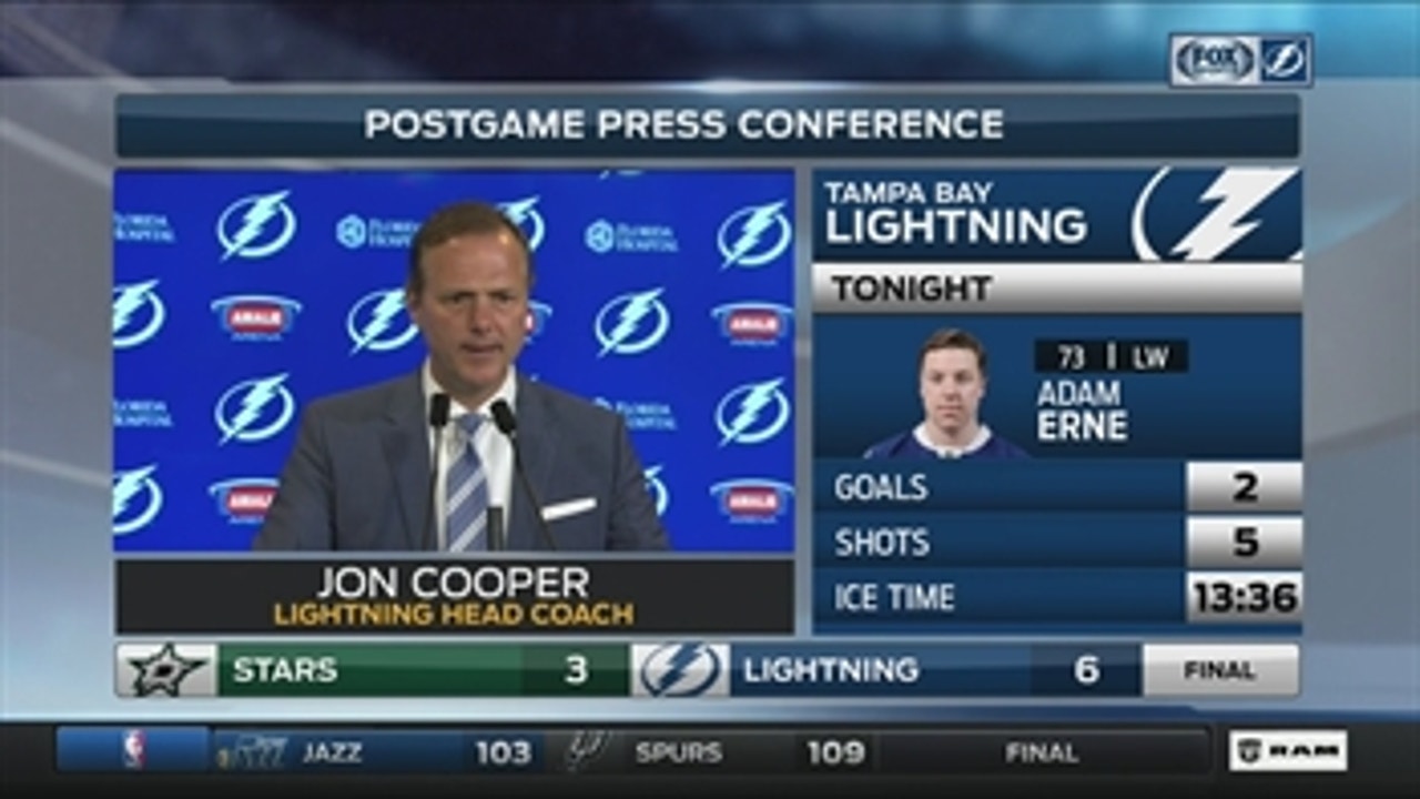 Jon Cooper -- Lightning vs. Stars postgame press conference