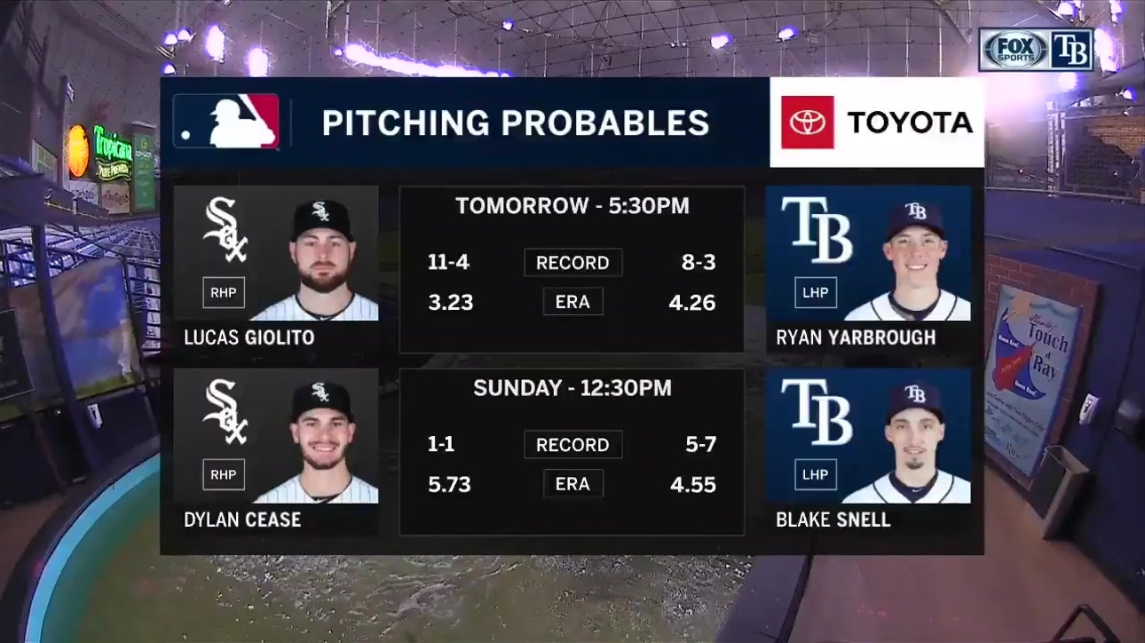 Ryan Yarbrough looks to revive Rays in Game 2 of series against White Sox
