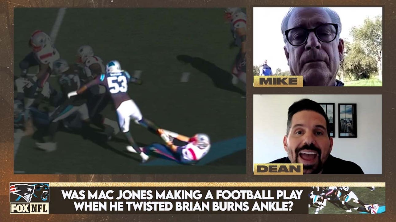 "This was more than just holding the leg." — Mike Pereira on Patriots' Mac Jones twisting Brian Burns' ankle I LAST CALL
