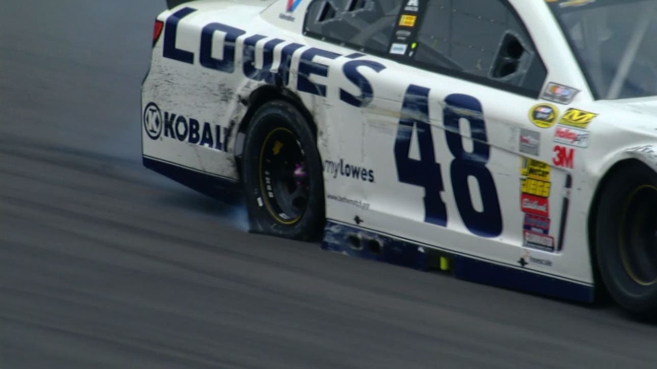 CUP: Johnson Has Early Tire Trouble - Pocono 2014