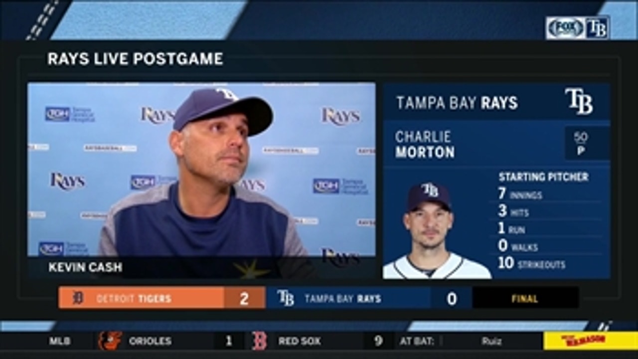 Kevin Cash details Charlie Morton's 10-strikeout start, loss to Tigers