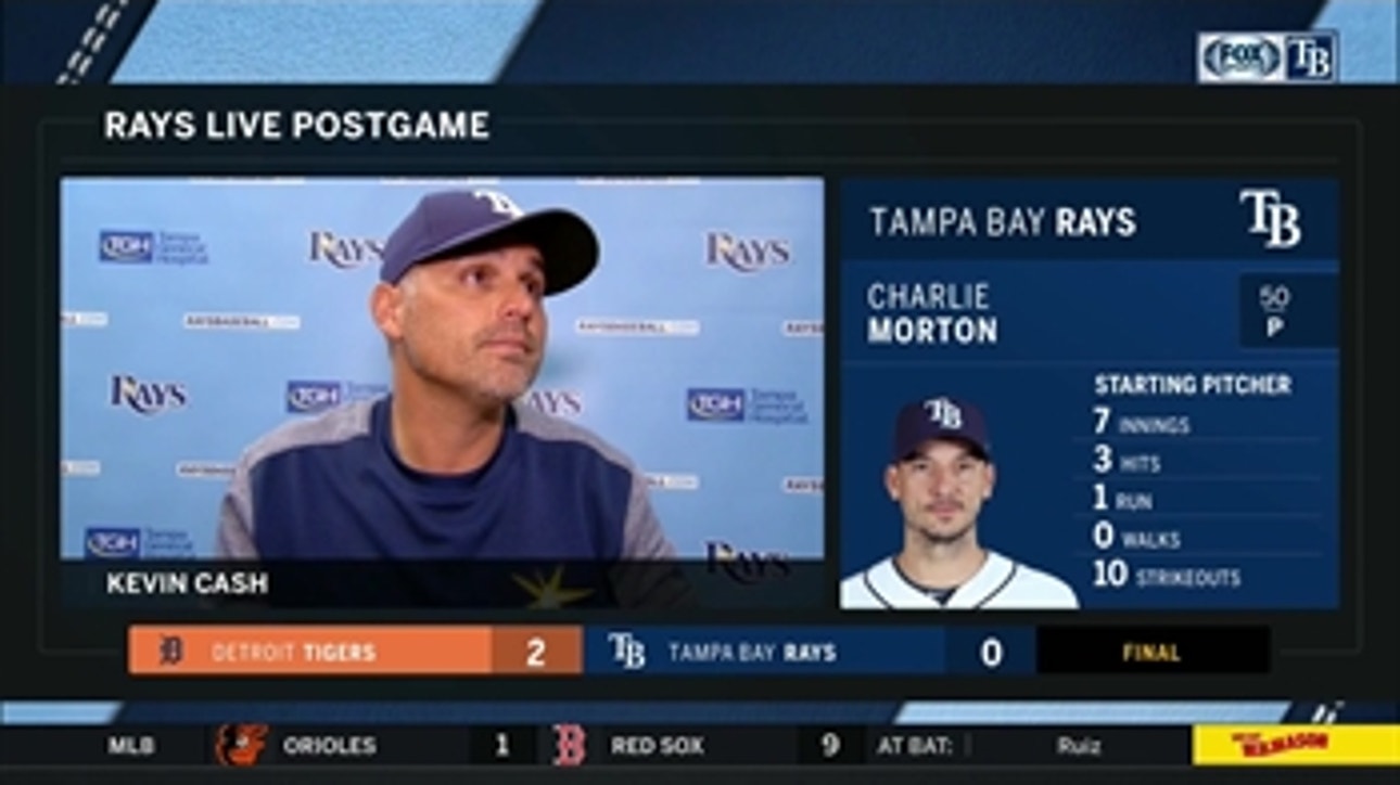 Kevin Cash details Charlie Morton's 10-strikeout start, loss to Tigers