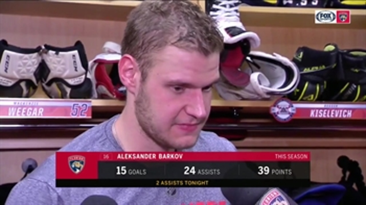 Aleksander Barkov on tonight's game-winner, Panthers response after tough loss