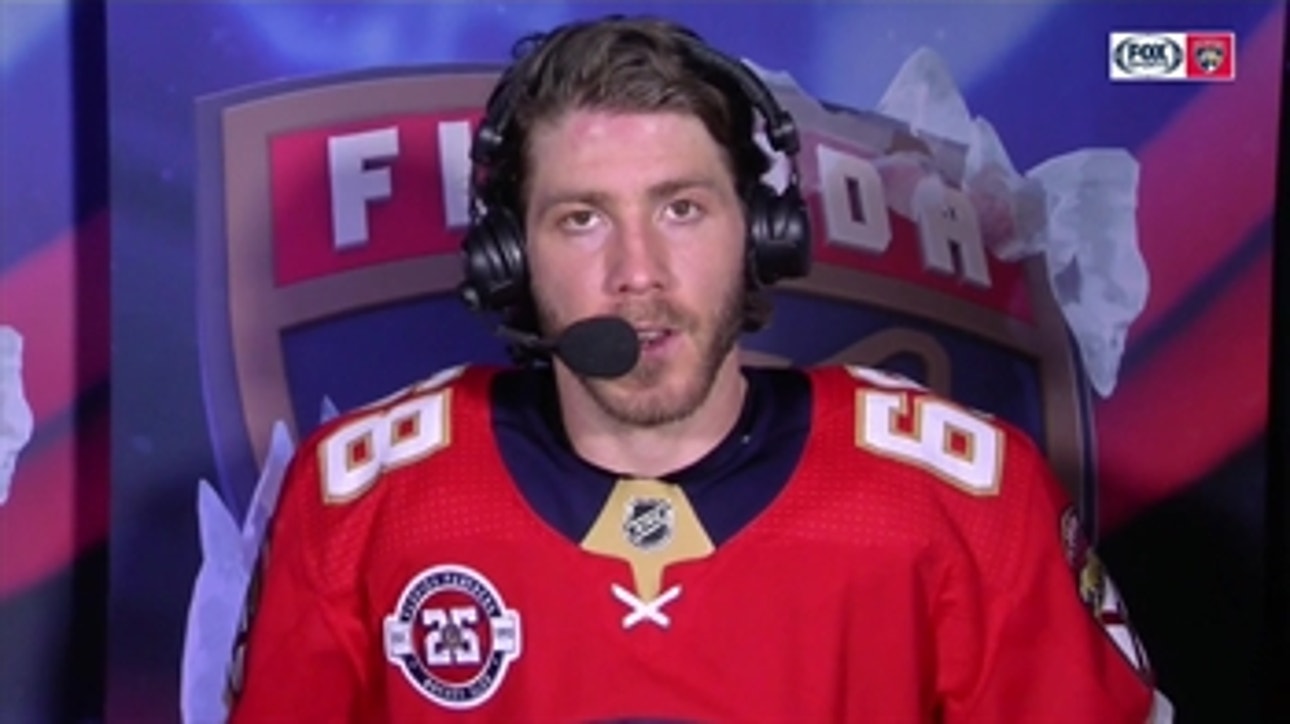 Mike Hoffman details feeling on bench after breaking through with late first goal