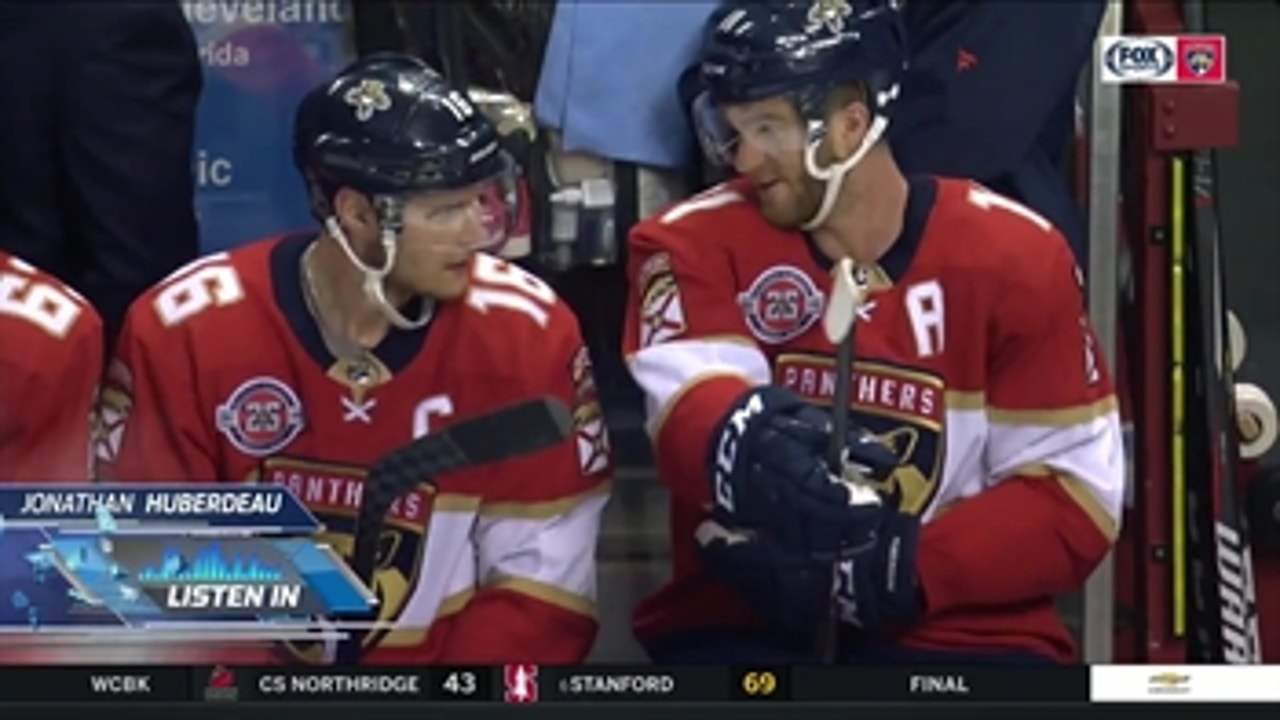 MIC'D UP: Jonathan Huberdeau gets hype for game-winning goal