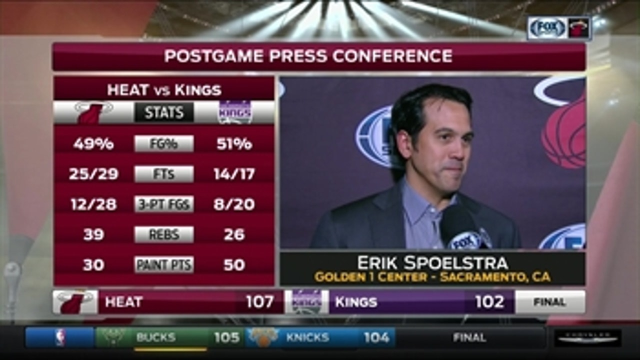 Erik Spoelstra happy with how Heat responded to late surge