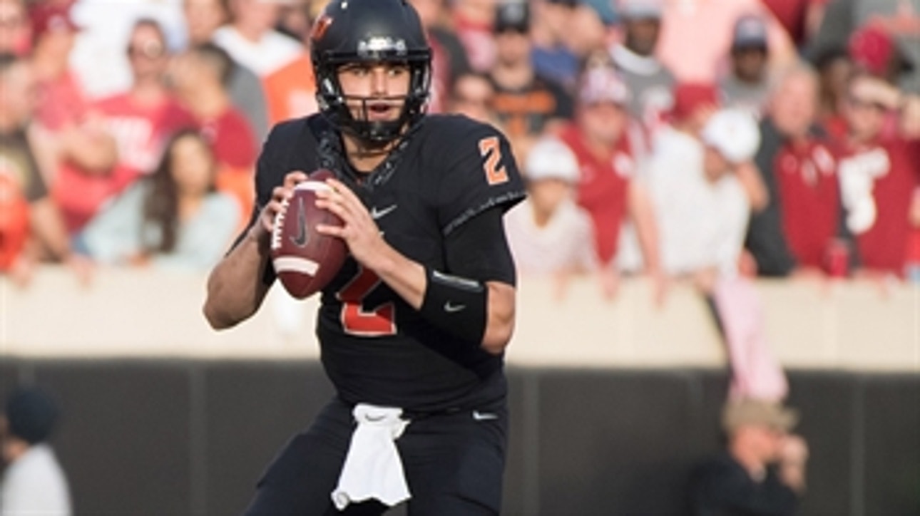 Mason Rudolph and the No. 15 Oklahoma State Cowboys survive the No. 21 Iowa State Cyclones 49-42