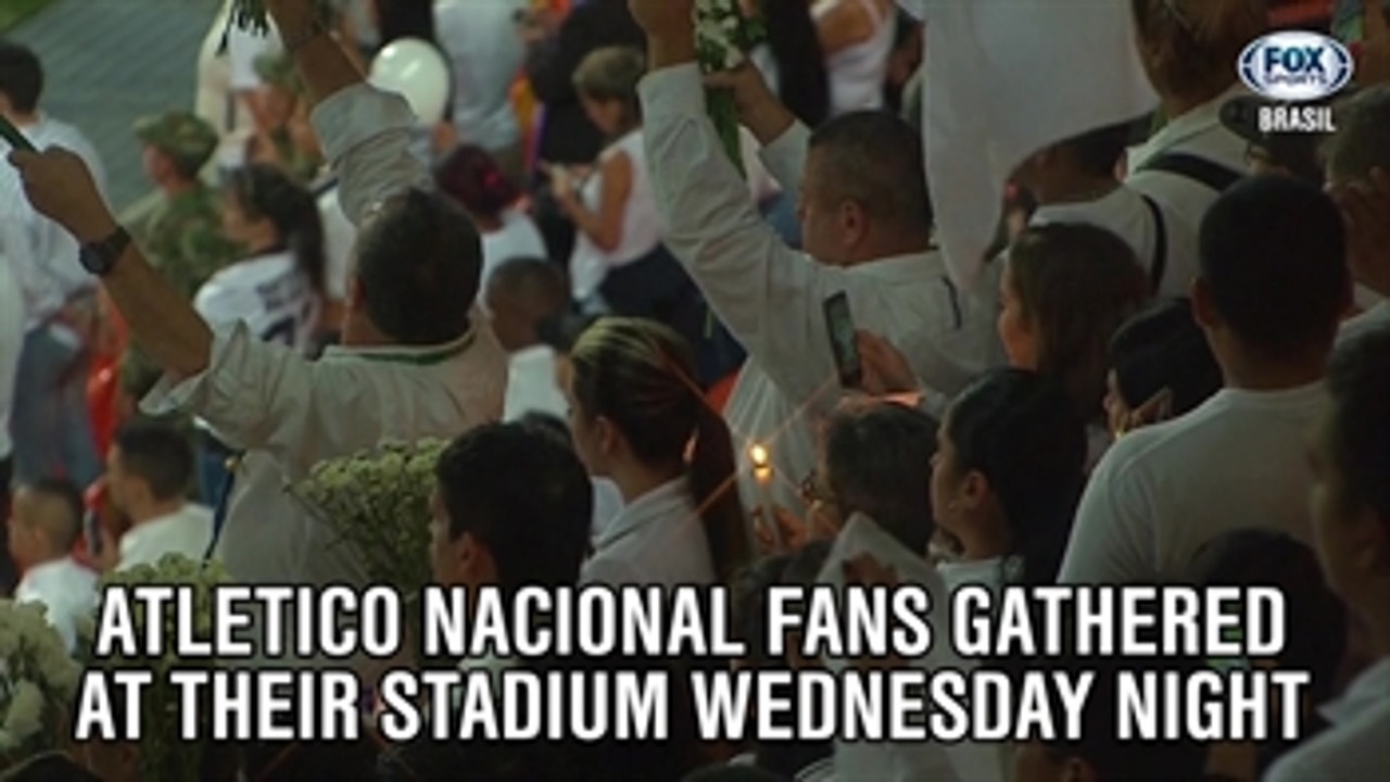 Atletico Nacional packed their stadium to honor Chapecoense