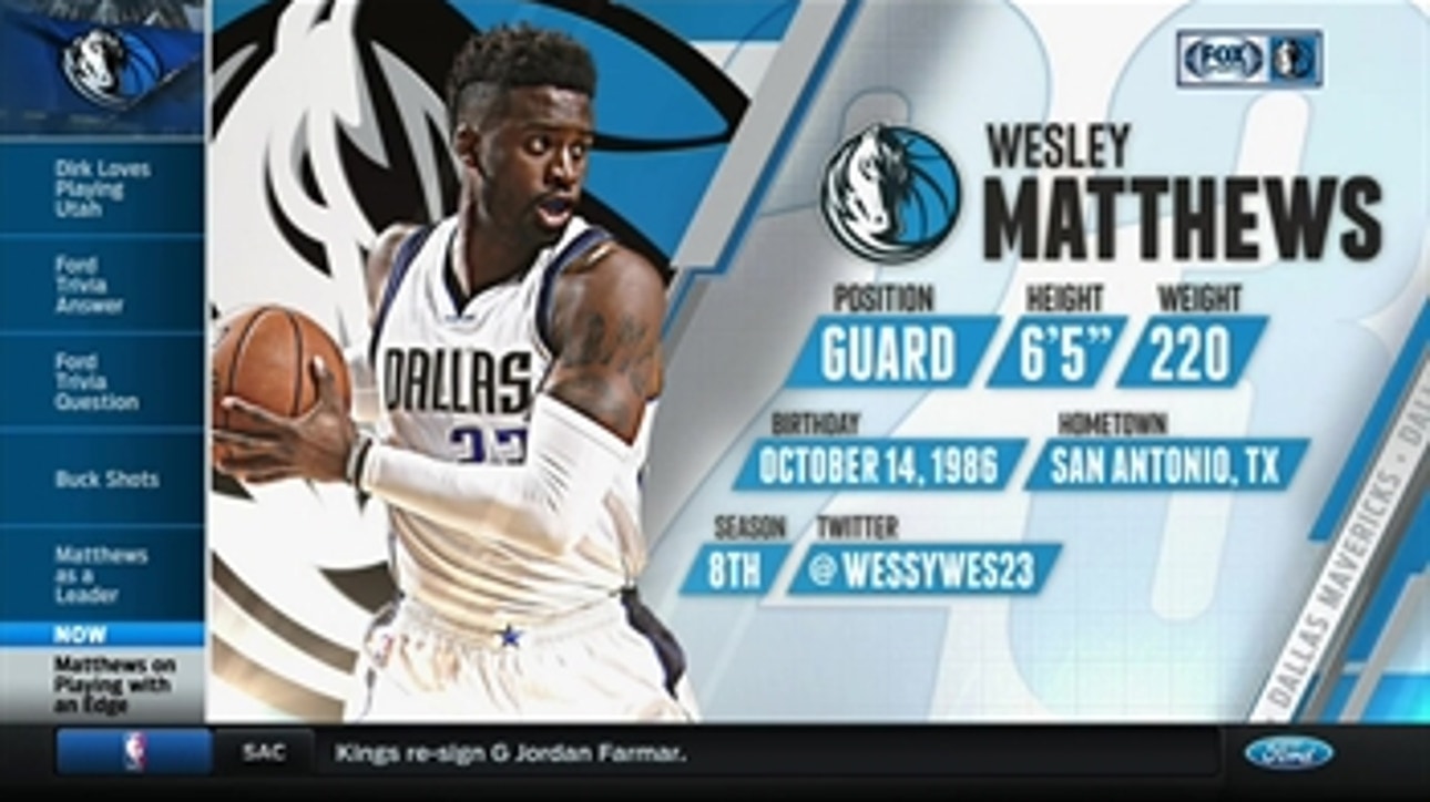 Mavs Live: Wes Matthews is his own critic