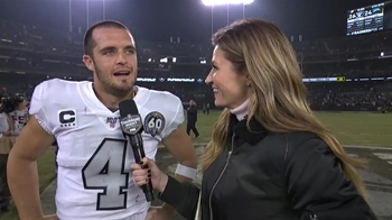 Derek Carr discusses Oakland's crucial win over Chargers