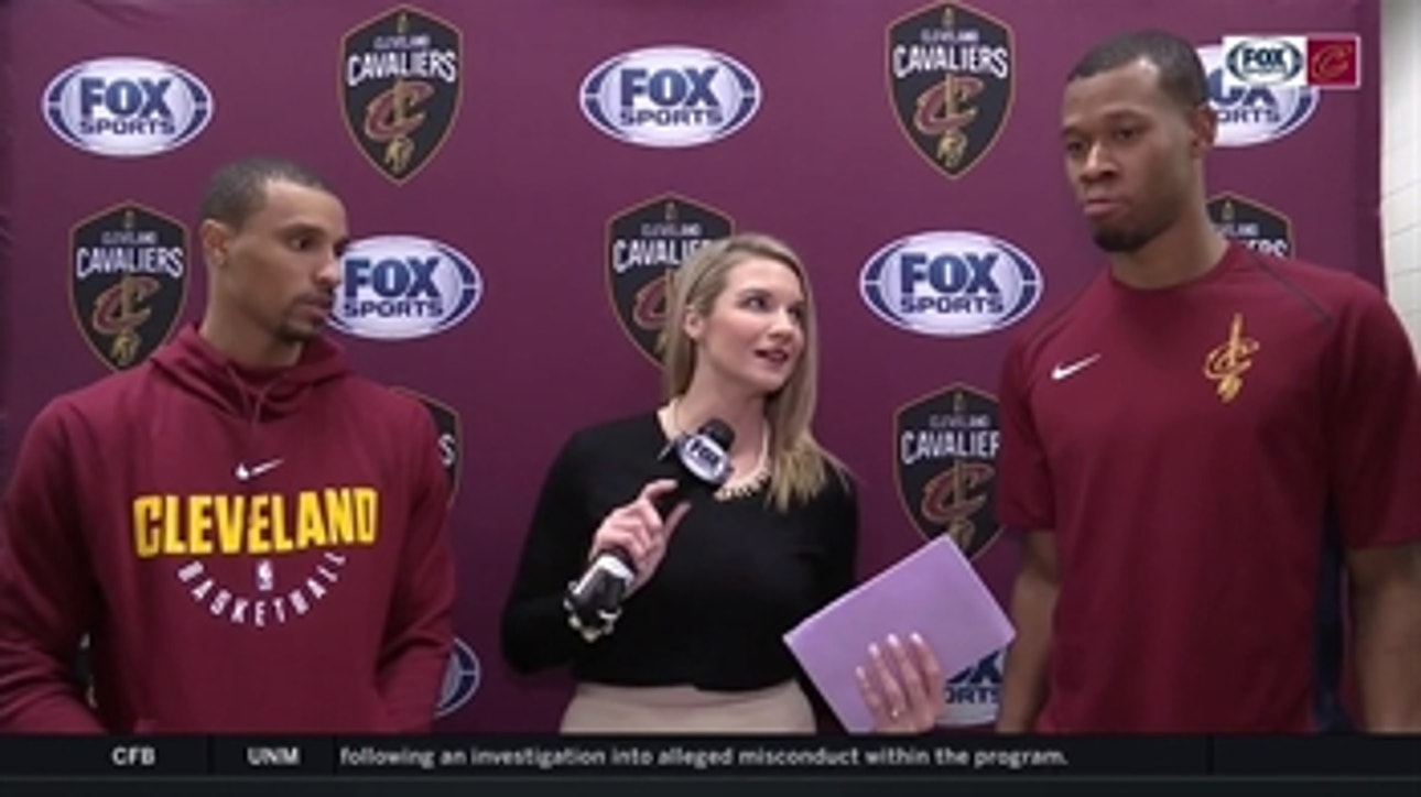 Allie catches up with George Hill & Rodney Hood, two 'excited' new Cavs