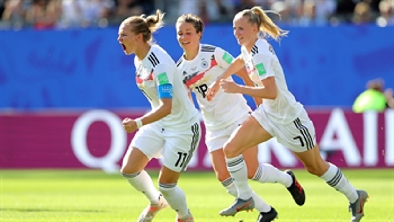 Germany's Alexandra Popp has header confirmed by VAR to take 1-0 lead | 2019 FIFA Women's World Cup™