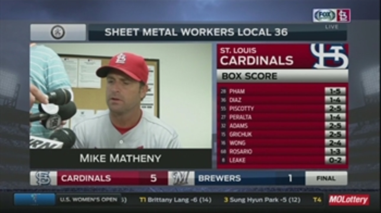 Mike Matheny on Matt Adams: 'He's an exciting player when he puts it all together'