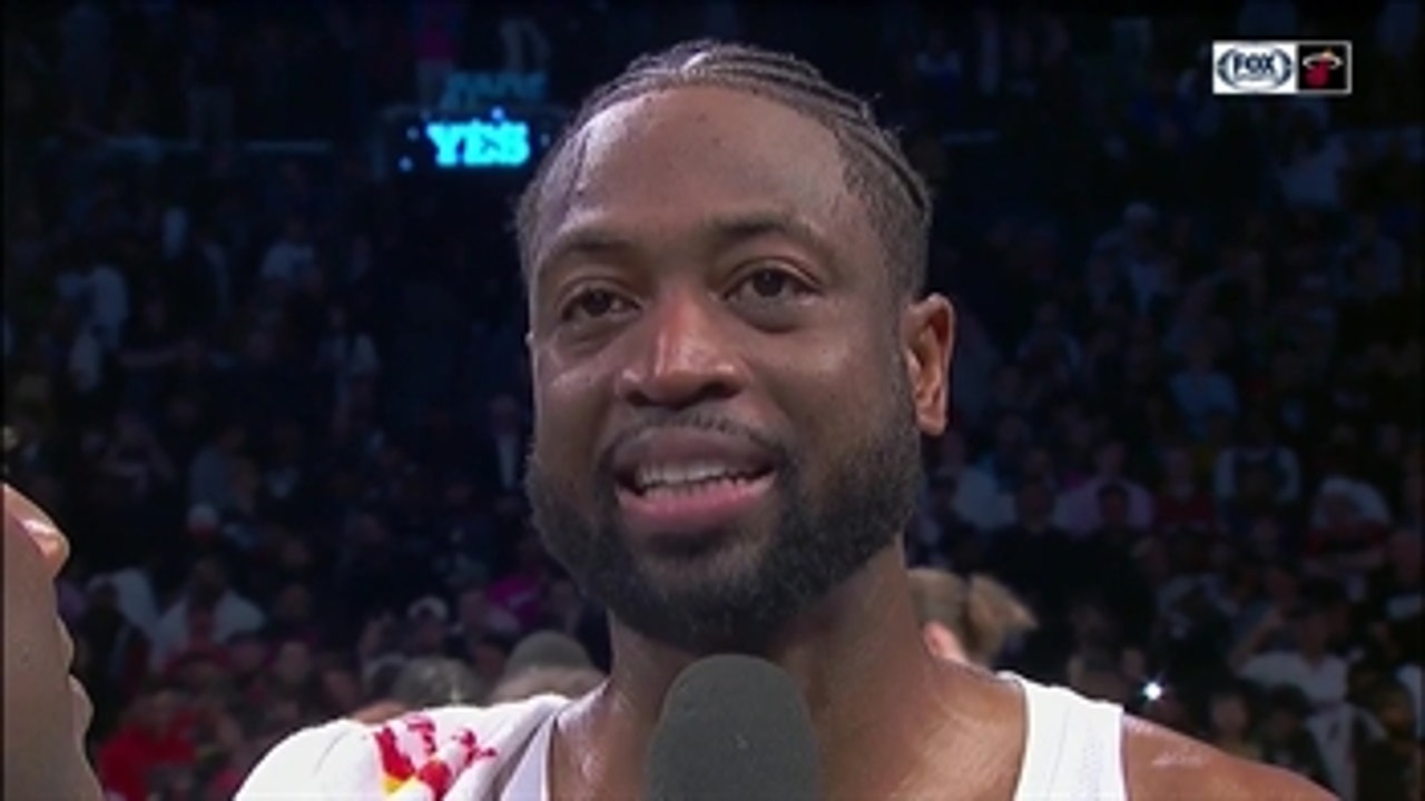 Dwyane Wade discusses his final NBA game after dropping a triple-double in Brooklyn