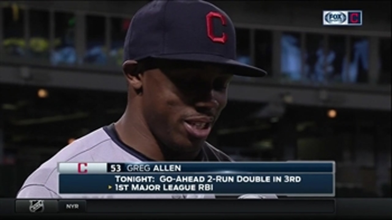 Indians rookie Greg Allen feels lucky to be with the winning culture of the Indians