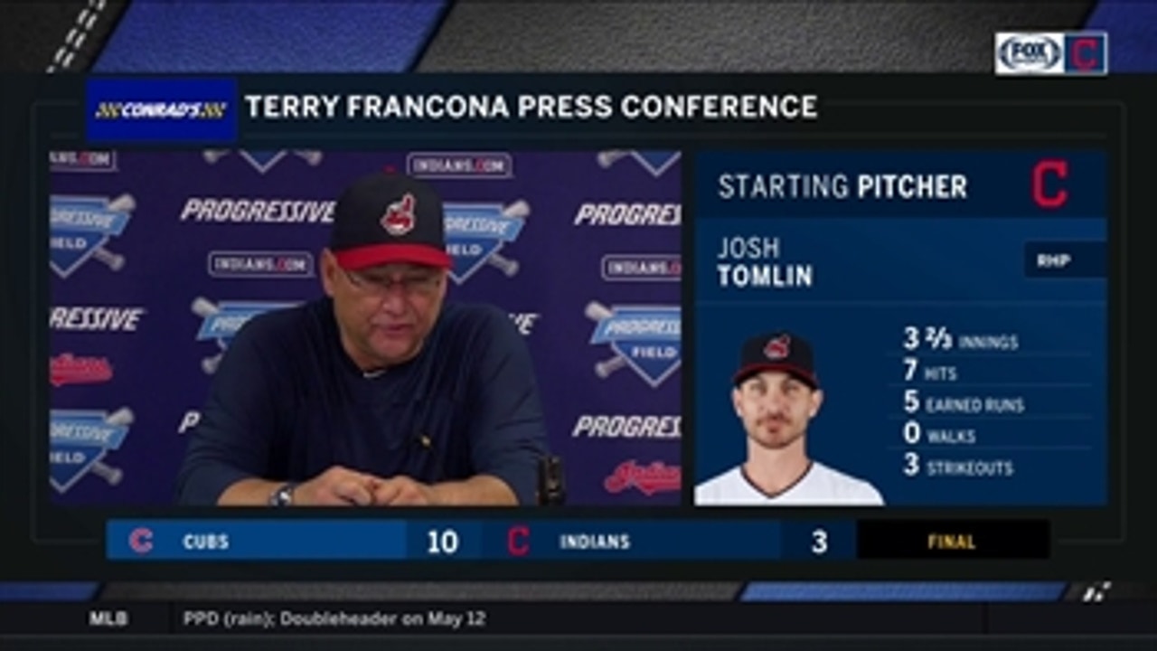 Tito entrusts Josh Tomlin to figure things out