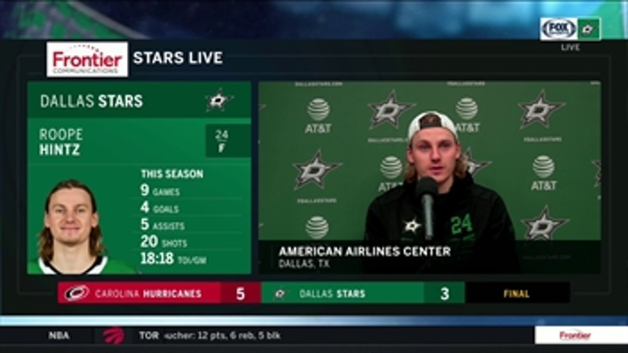 Hintz: "We have to get better from the start...we fix that, we'll be good" | Stars Live