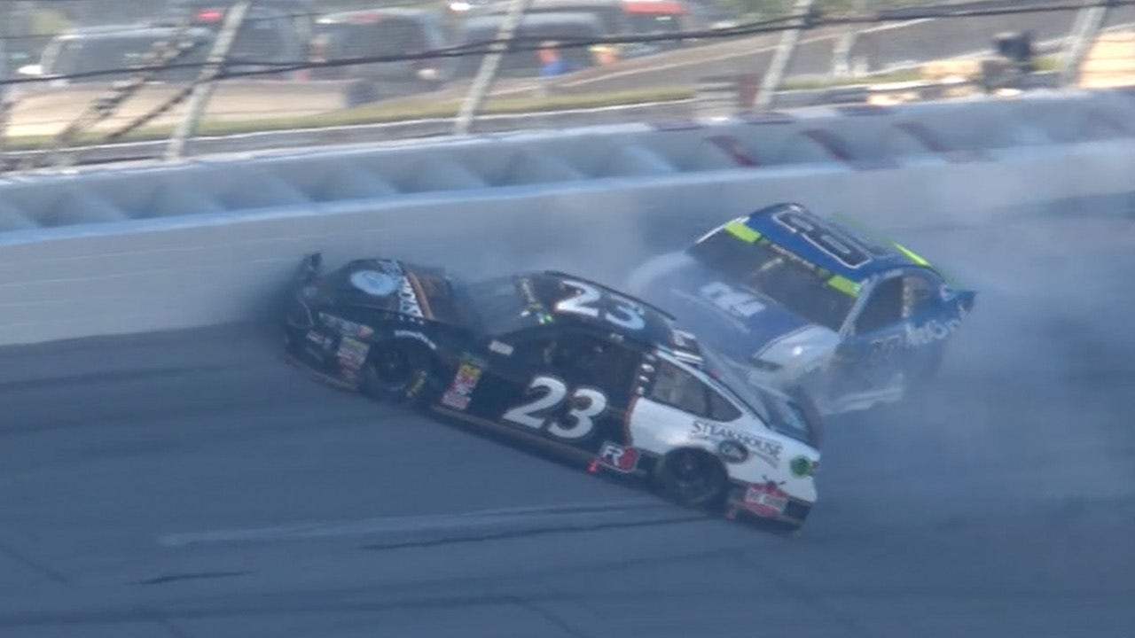 Alex Bowman wrecks late and collects J.J. Yeley ' 2018 TALLADEGA