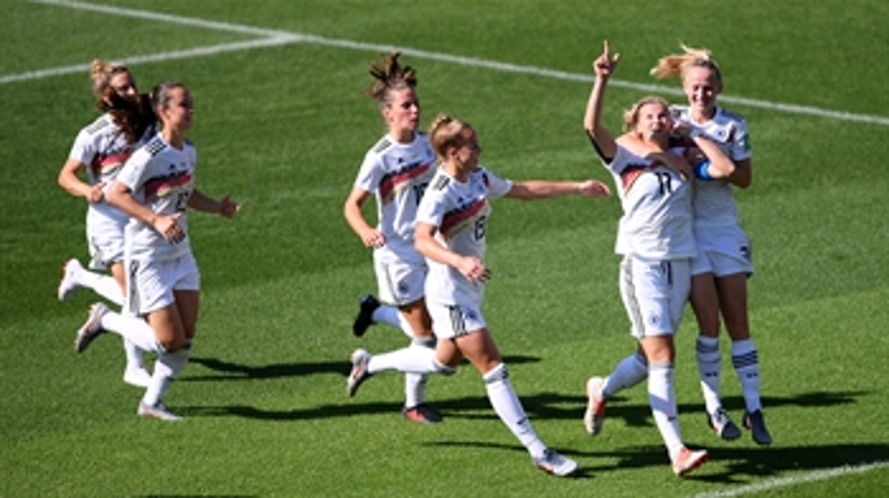 Germany's Sara Daebritz scores her 3rd goal of the 2019 FIFA Women's World Cup™ on a penalty