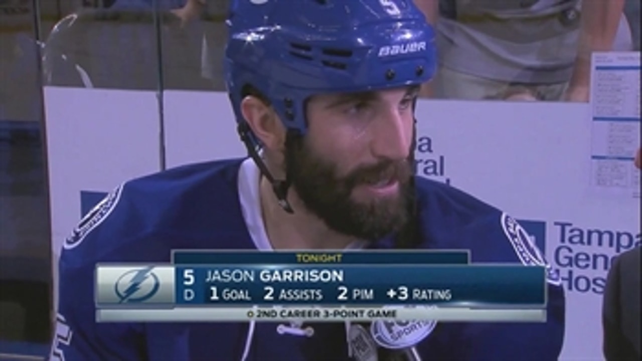 Jason Garrison on his assists: It's luck of the draw
