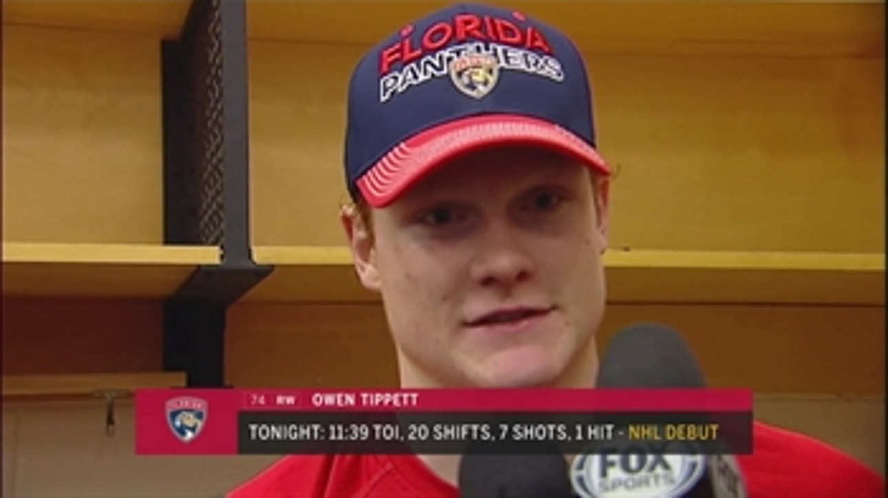Owen Tippett on his NHL debut with Panthers