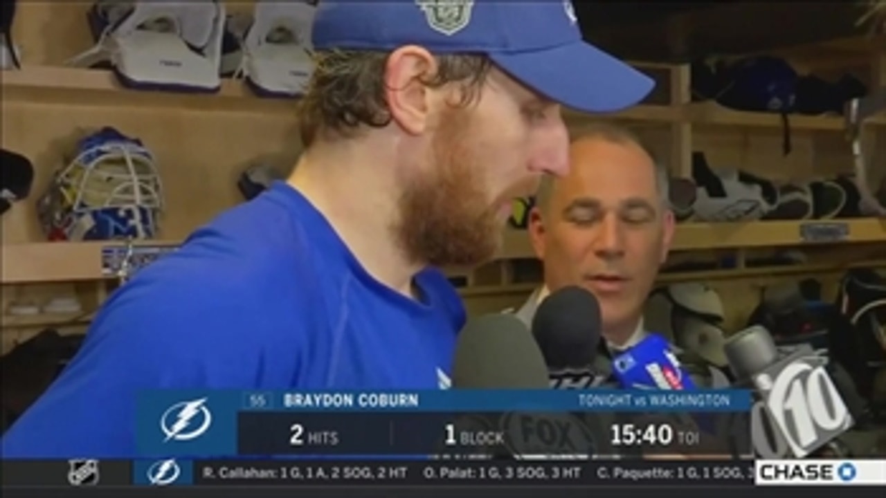 Braydon Coburn on trying to slow down Alex Ovechkin