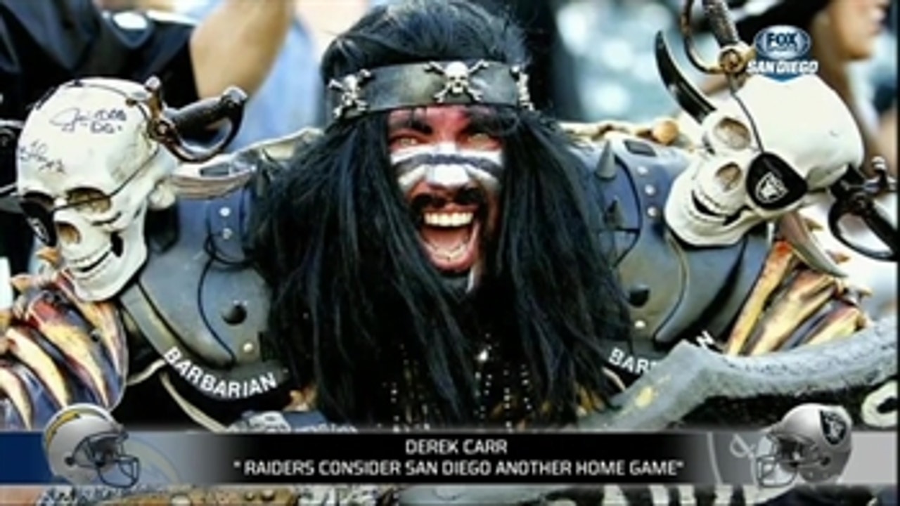 Shots Fired! Derek Carr calls San Diego another home game for the Raiders