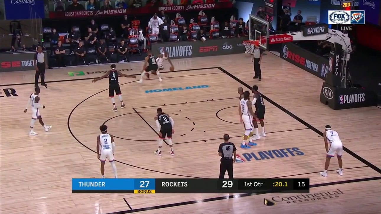WATCH: Chris Paul Finds Darius Bazley for a Three-Pointer