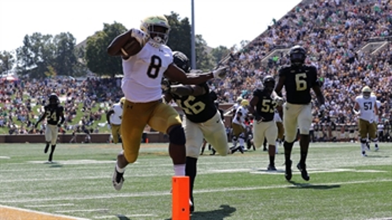 Notre Dame crushes Wake Forest 56-27 -- and yes, Wake lined up without a kicker