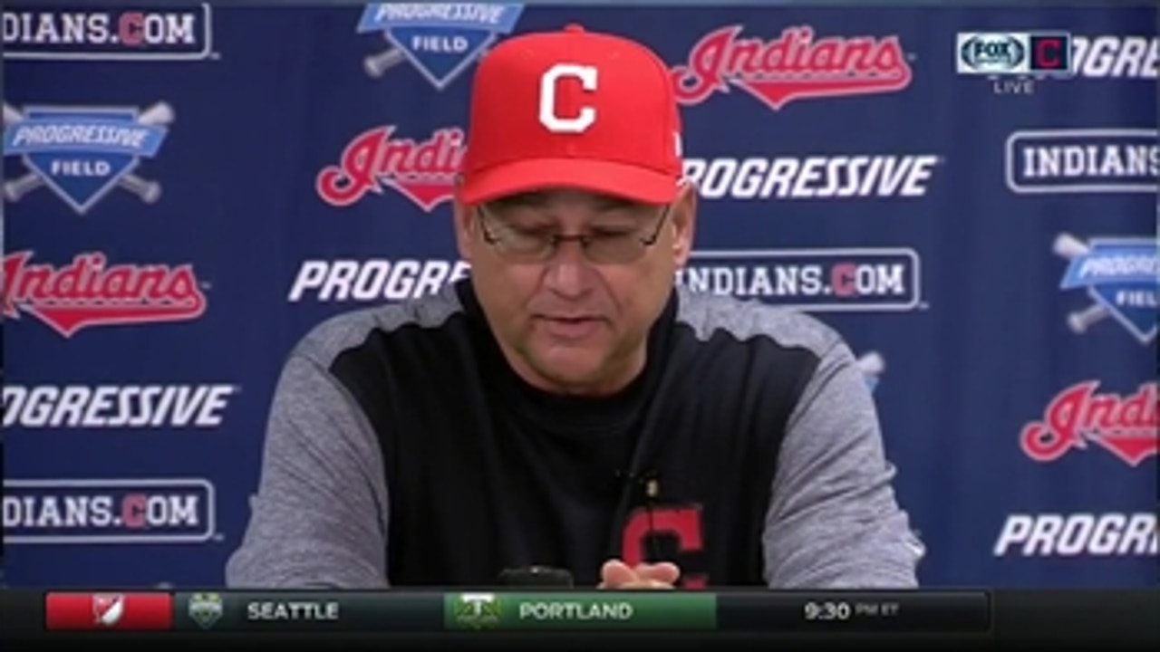 Terry Francona after a three-game shutout sweep of the Royals