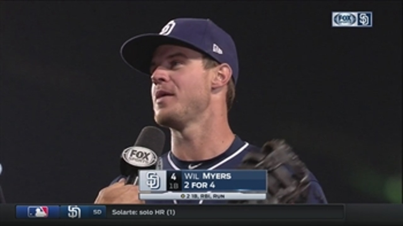 Wil Myers is happy with the team win Tuesday night