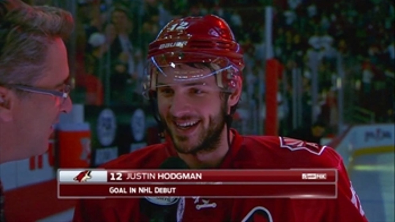Hodgman scores in NHL debut