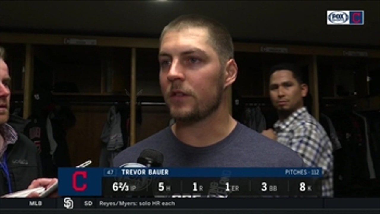 Trevor Bauer wasn't happy with the three walks he issued