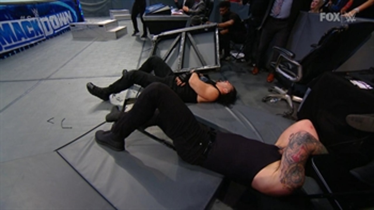 Roman Reigns spears Baron Corbin through barricade, Daniel Bryan pins Shinsuke Nakamura