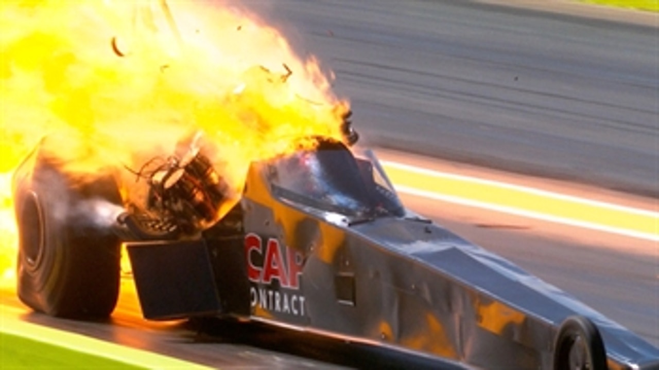 Steve Torrence walks away from horrific crash, then blows up in semifinals ' 2017 NHRA DRAG RACING