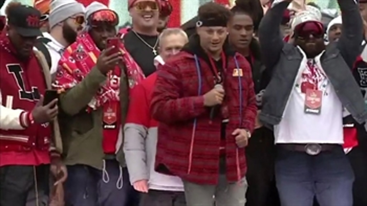 Patrick Mahomes: 'We won the Super Bowl, we the champs baby!'