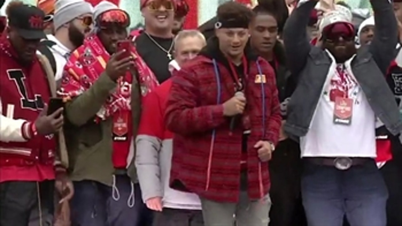 Patrick Mahomes: 'We won the Super Bowl, we the champs baby!'
