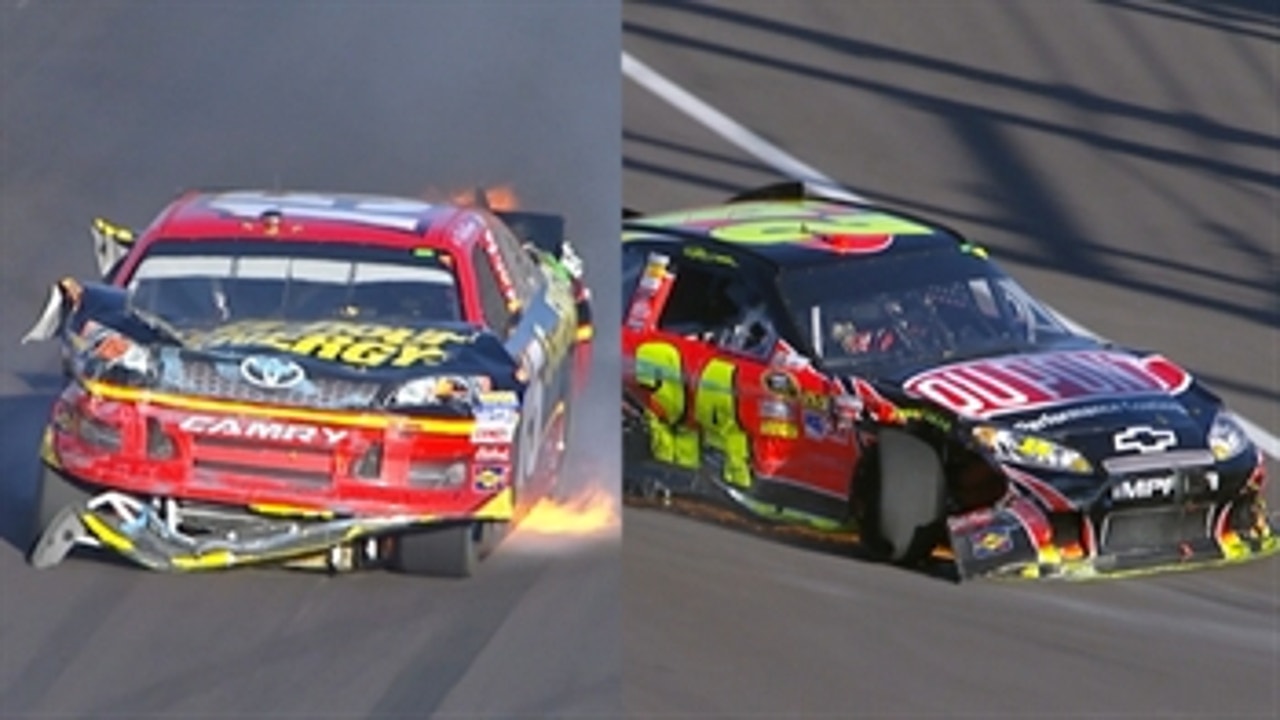 Clint Bowyer's altercation with Jeff Gordon and furious sprint through the infield